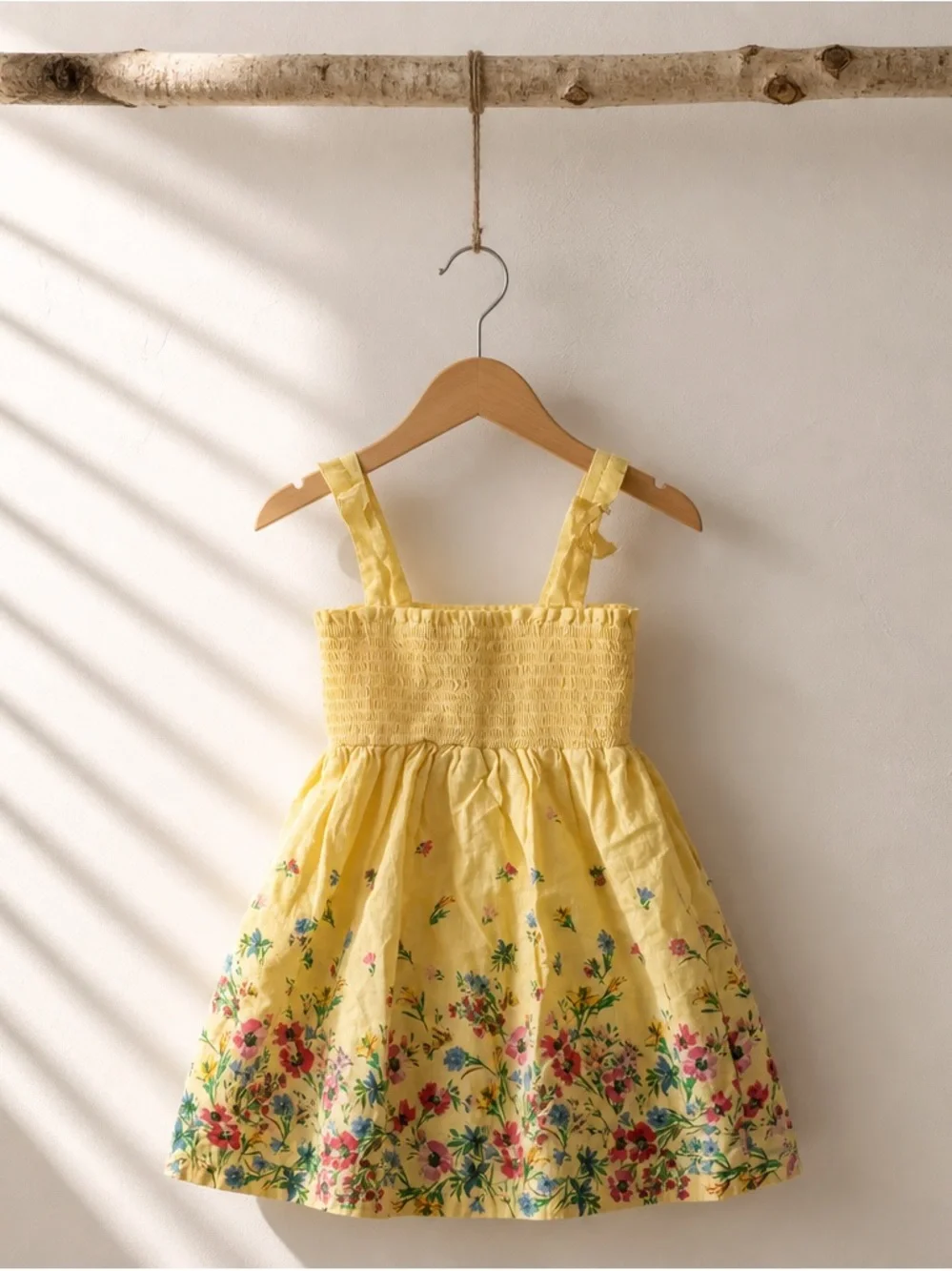 Baby Gap Yellow Floral Smocked Sundress for Girls